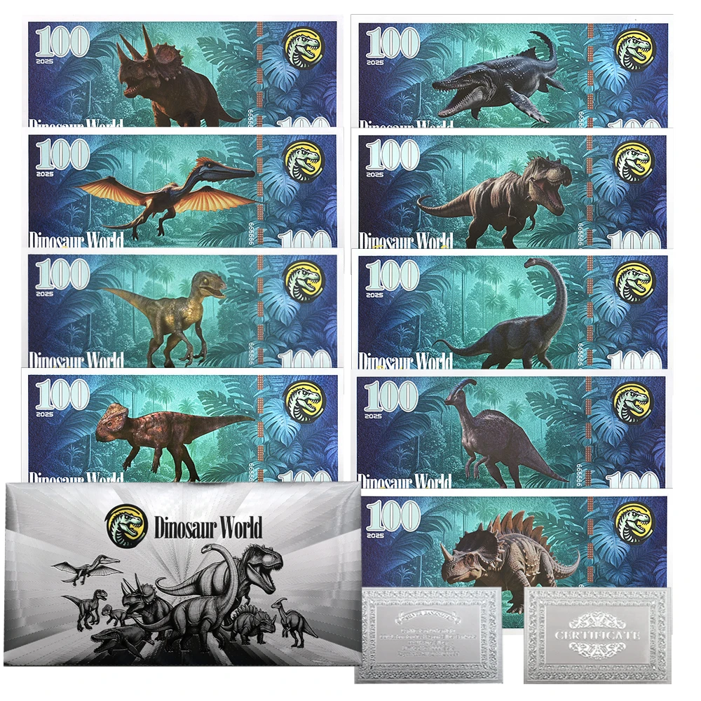 

Коллекционная модель "Мир динозавров" из серебряной фольги