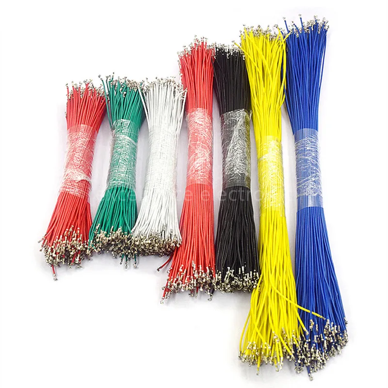 20PCS 1.25mm Terminal Wire 1571-28awg Single / Double Head Electronic Connecting Cable Without Shell 10cm/15cm/20cm Long