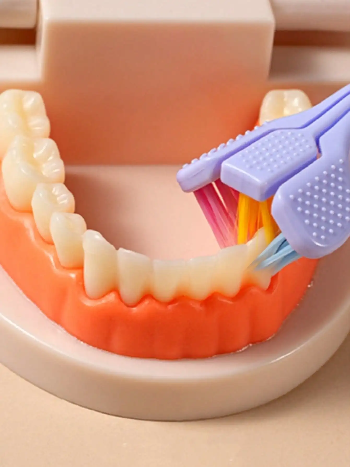 Multi Functional and Novel Color Three Sided Toothbrush with Soft Bristles for Adults to Scrape Tongue Coating, Three Headed