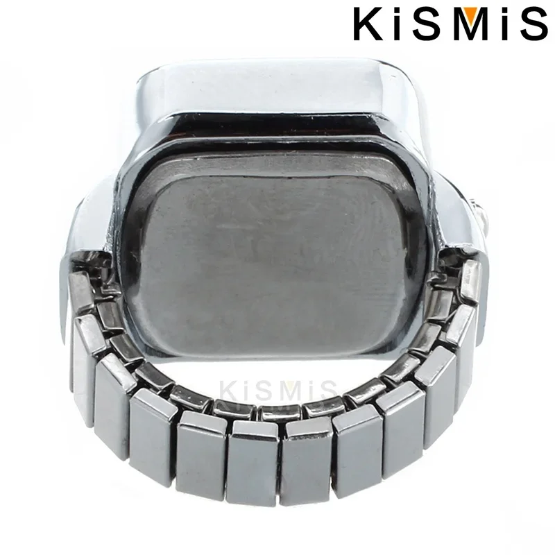 ساعة KISMIS الإبداعية الدائري، سبيكة شل إصبع التعميم الهاتفي زوجين ووتش للرجال والنساء، جديد حار بيع