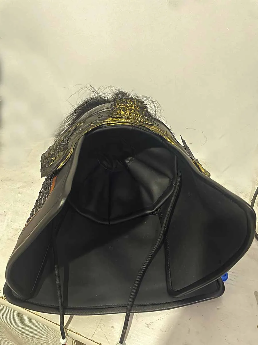 Real Armor Helmet Men Chinese Ming Dynasty Imitation Metal Rubber Armor Accessories Armor Hat Caps view 4
