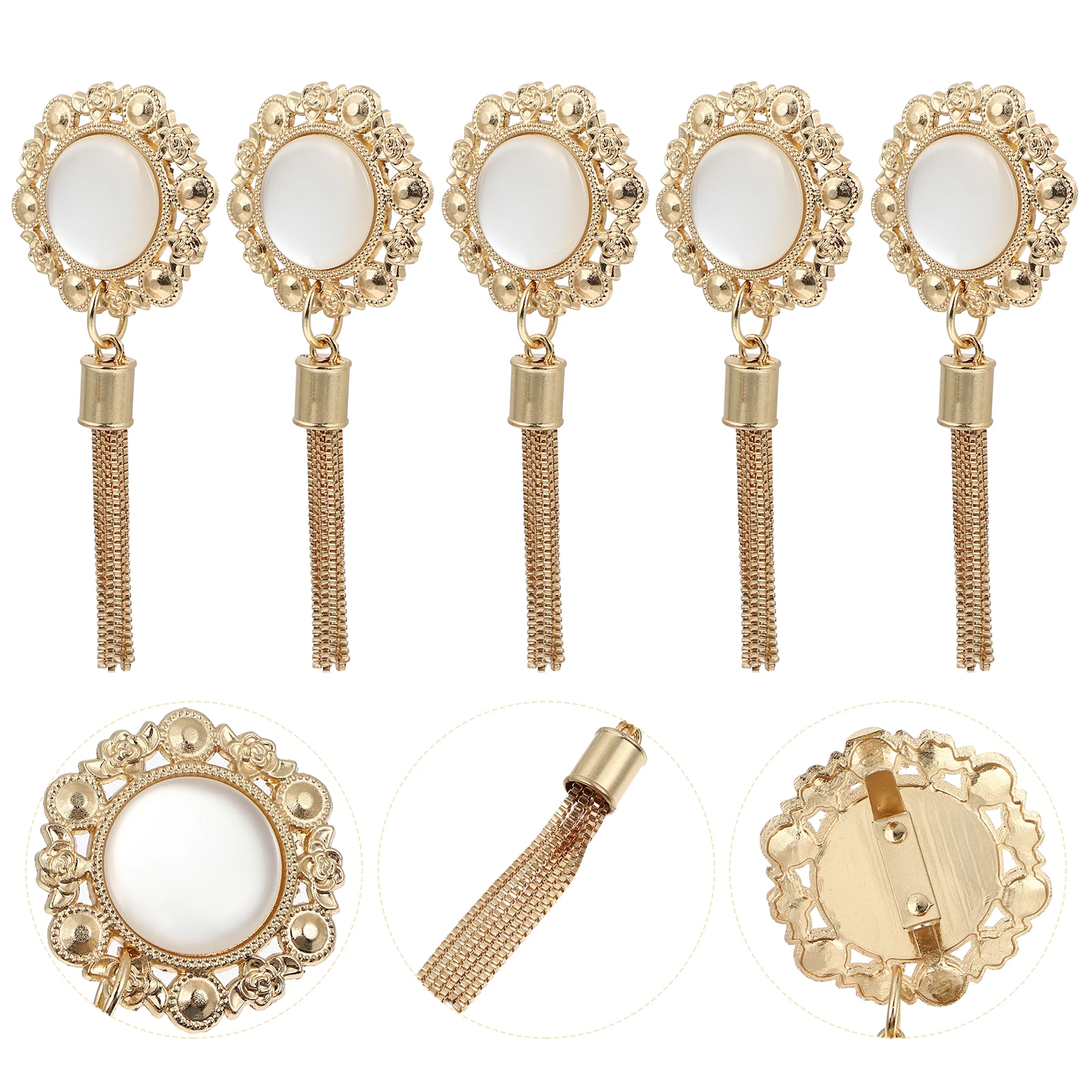 

5pcs Zinc Alloy Bag Charms for H bags Tassel Buckle Adornment Purse Accessories Durable Fashionable Elegant Design DIY Supplies