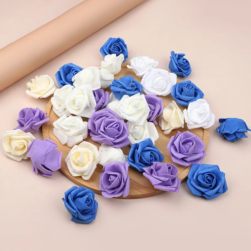 20/50 Stücke 5 cm Schaum Rose Kopf Künstliche Teddybär Rosen Blume Handgemachte DIY Geschenk Dekoration Hochzeit Party Weihnachten wohnkultur – Detail 2