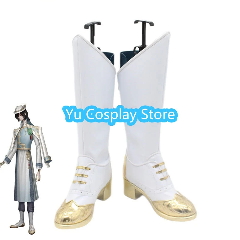 Game Identity V Wuchang Cosplay Shoes PU Leather Shoes Halloween Carnival Boots Xie Bian Cosplay Props Custom Made