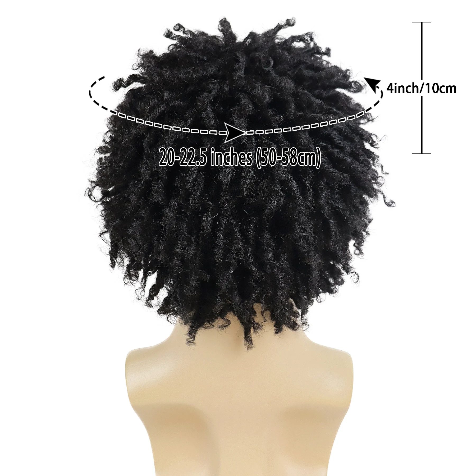 Synthetic Men\'s Wigs Short Braided Wig Black Dreadlock Wigs Afro Curly Hairstyles Male Wig with Bangs Cool Male Gradient Brown