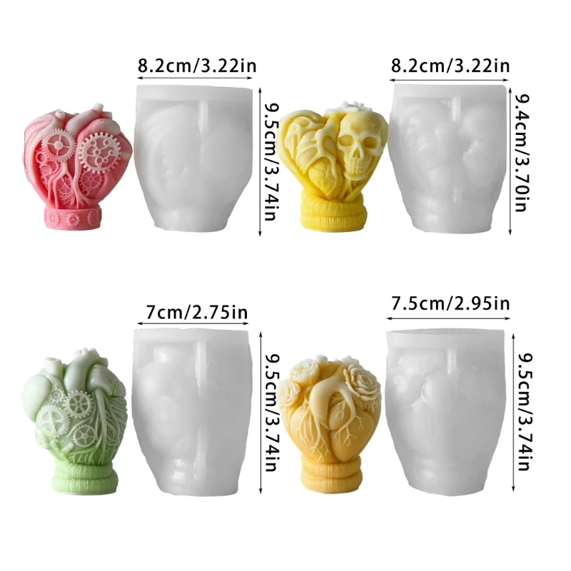 Creative Heart Designs Robusto stampo in silicone per realizzare candele con facile rilascio