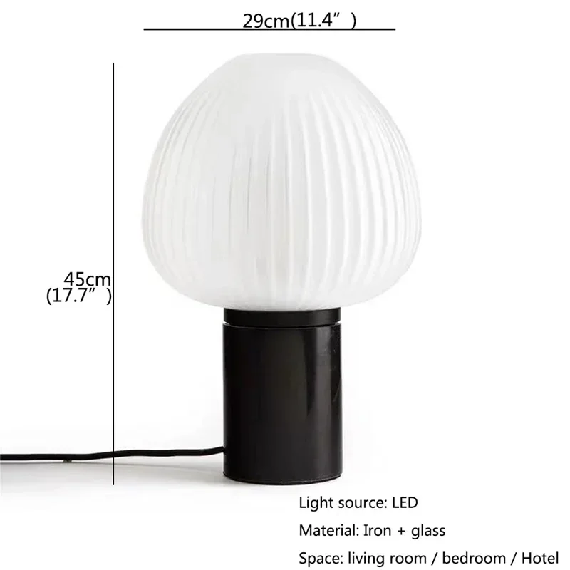 ELARA lampe de Table moderne Design Simple LED décor pour la maison chevet champignon lampe de bureau