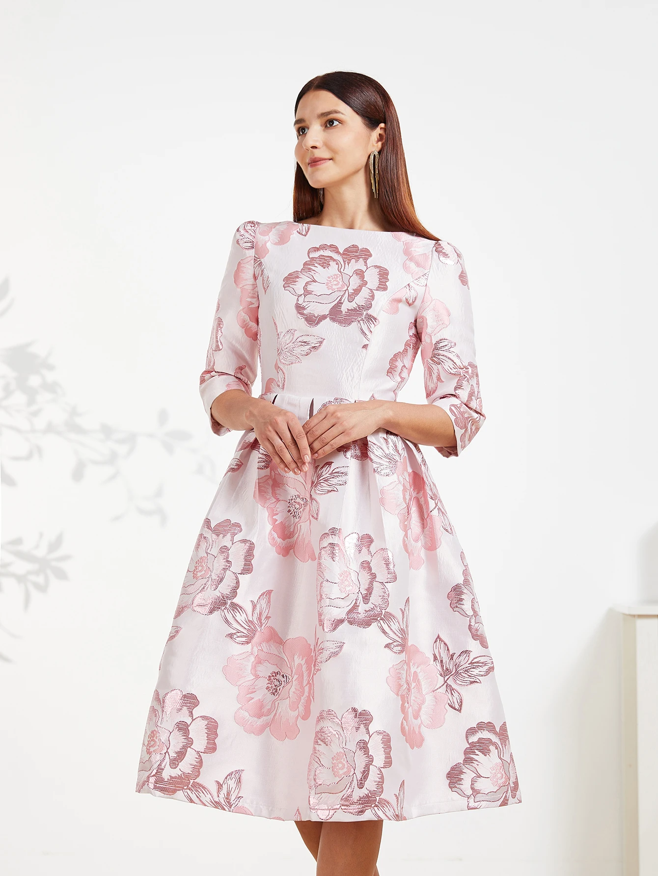 DEVCHATA elegante vestido Jacquard de lujo para mujer, recién llegado, ropa de moda Floral bohemia de noche, Vestidos de fiesta Vintage para mujer