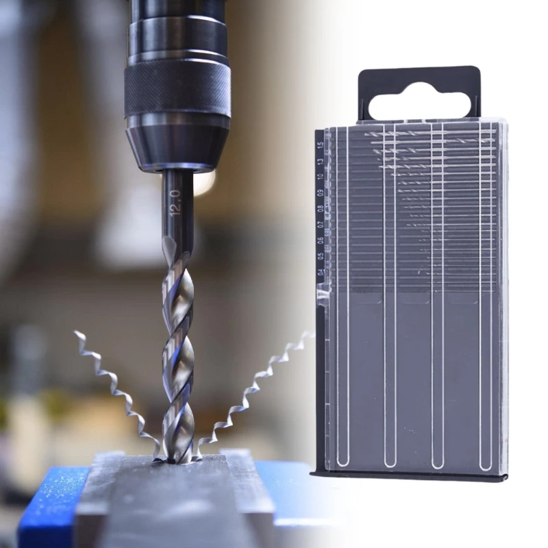 20/25Pcs Multipurpose High Speed Steel Mini Twist Drill Bit Set for DIY Enthusiasts and Electronic Repairs Engraving 37JD