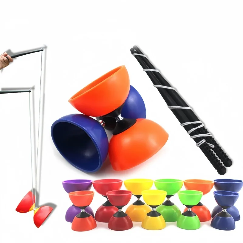 Сенсорное тренировочное оборудование, кожаная китайская чаша Diabolo, утолщенная китайская йо-йо, мягкая игрушка Diabolo на открытом воздухе