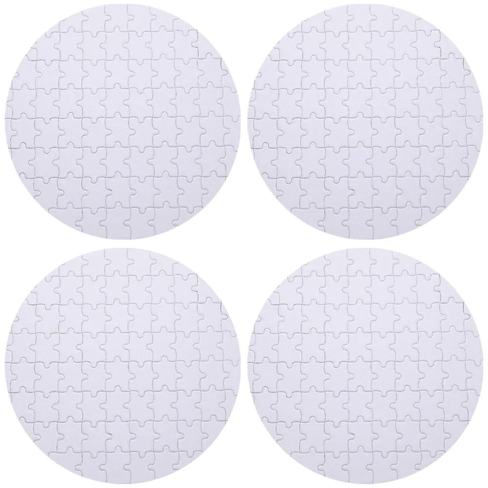 

4Pcs Sublimation Heat Transfer Puzzle Blanks White Durable Paper DIY DIY Craft Jigsaw Pieces for Thermal Transfer Printing