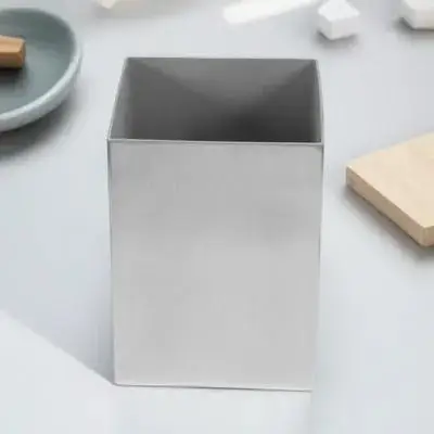 

Stainless Steel Pen Pencil Storage Cup Desktop Organizer Multifunctional Office Stationery Holder Makeup Brush Container