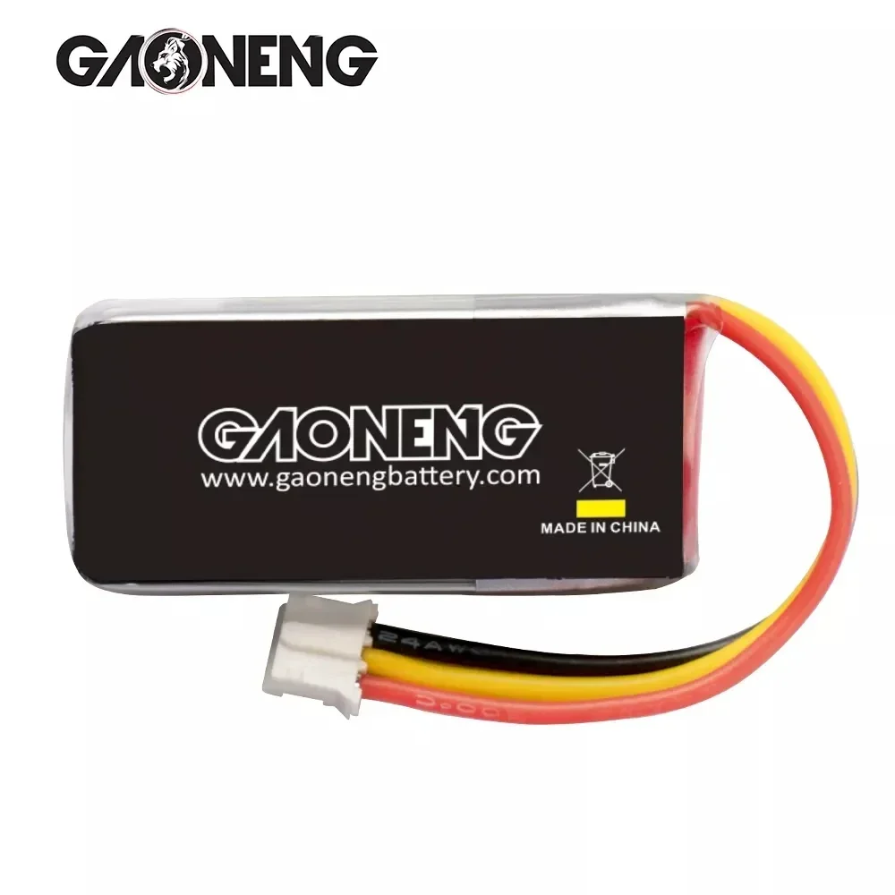 Novo 3 pçs gwb gaoneng 2s 350mah 7.4v 60c bateria lipo com plugue ph2.0 para betafpv beta75x minúsculo whoop drones carro pequeno