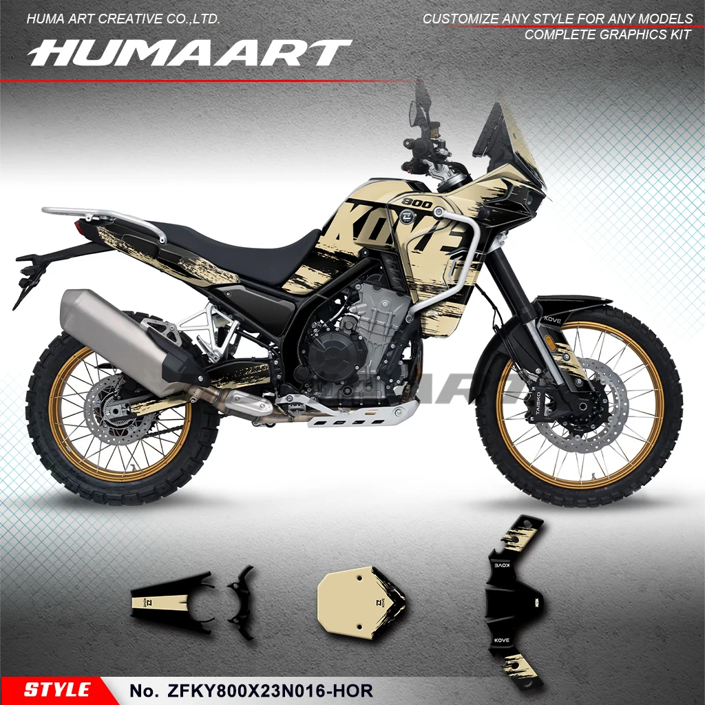 

HUMAART Restyle Stickers Complete Laminated Decals for KOVE 800X PRO 800 X Rally Travel/Touring Edition, ZFKY800X23N016-HOR