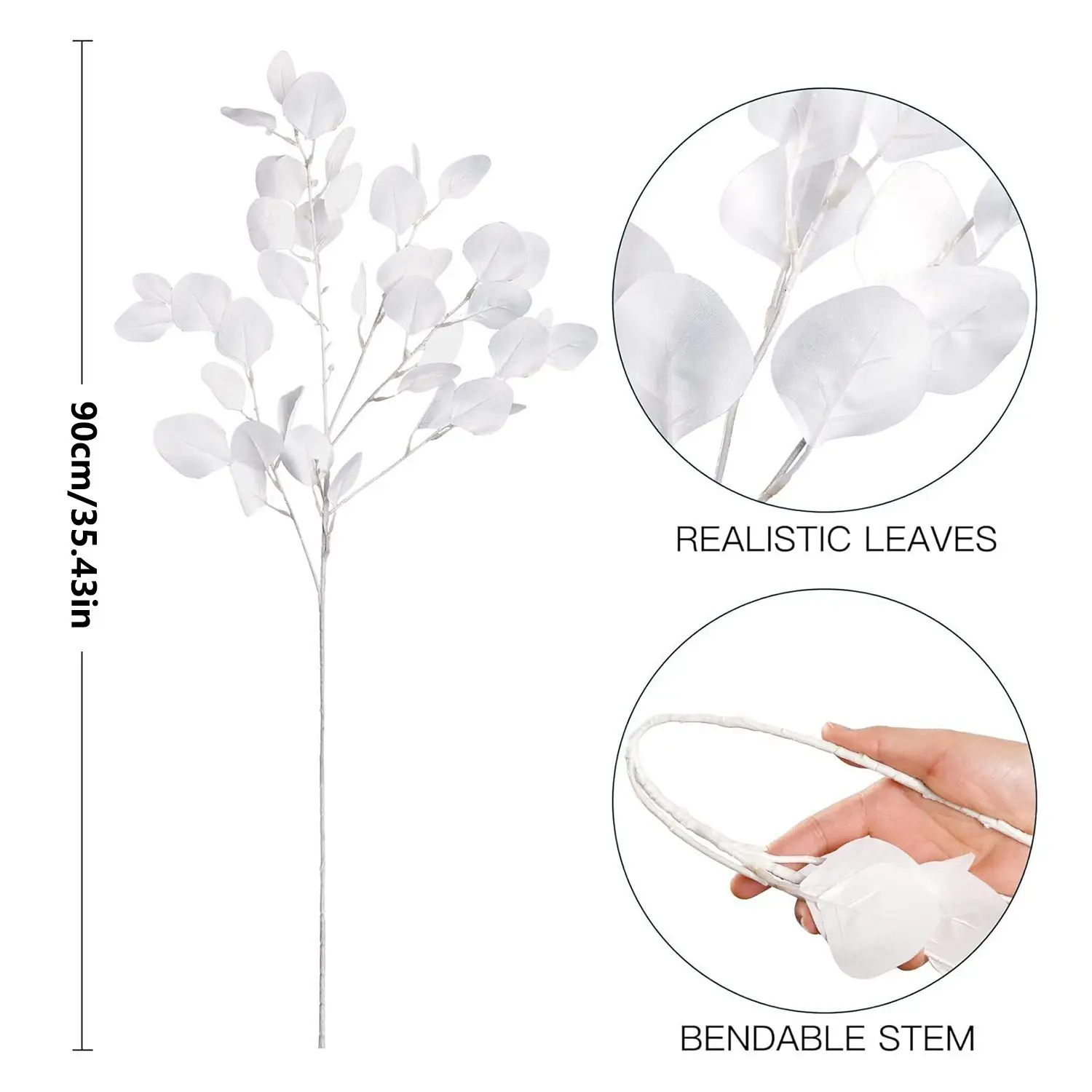 Künstliche Pflanzen Seiden-Eukalyptus-Langstängel-Kombination Brautsträuße Hochzeit Heim Zimmer Tisch DIY Vasen Hübsche Dekoration Bestseller – Detail 9