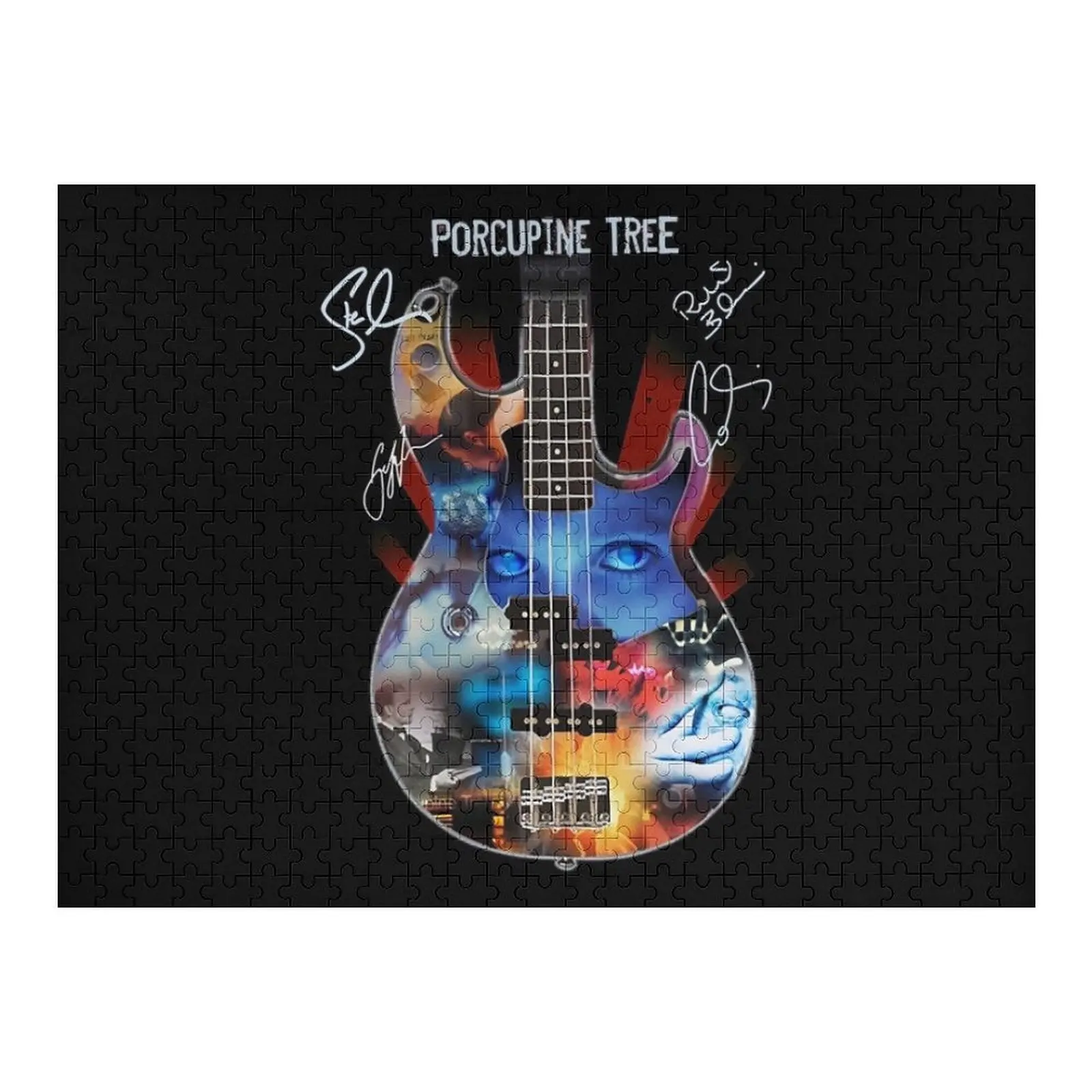 

Vintage Photograp Porcupine Tree.Rock Band Guitar Signature Graphic For Fan Jigsaw Puzzle Adult Wooden Anime Puzzle