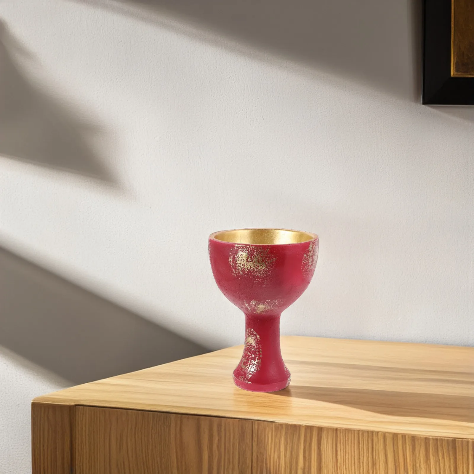 Holy Grail Resin Cup Religious Altar Chalice Decorative Sacrificial Vessel Energy Gathering Home Office Decoration Worship Prop
