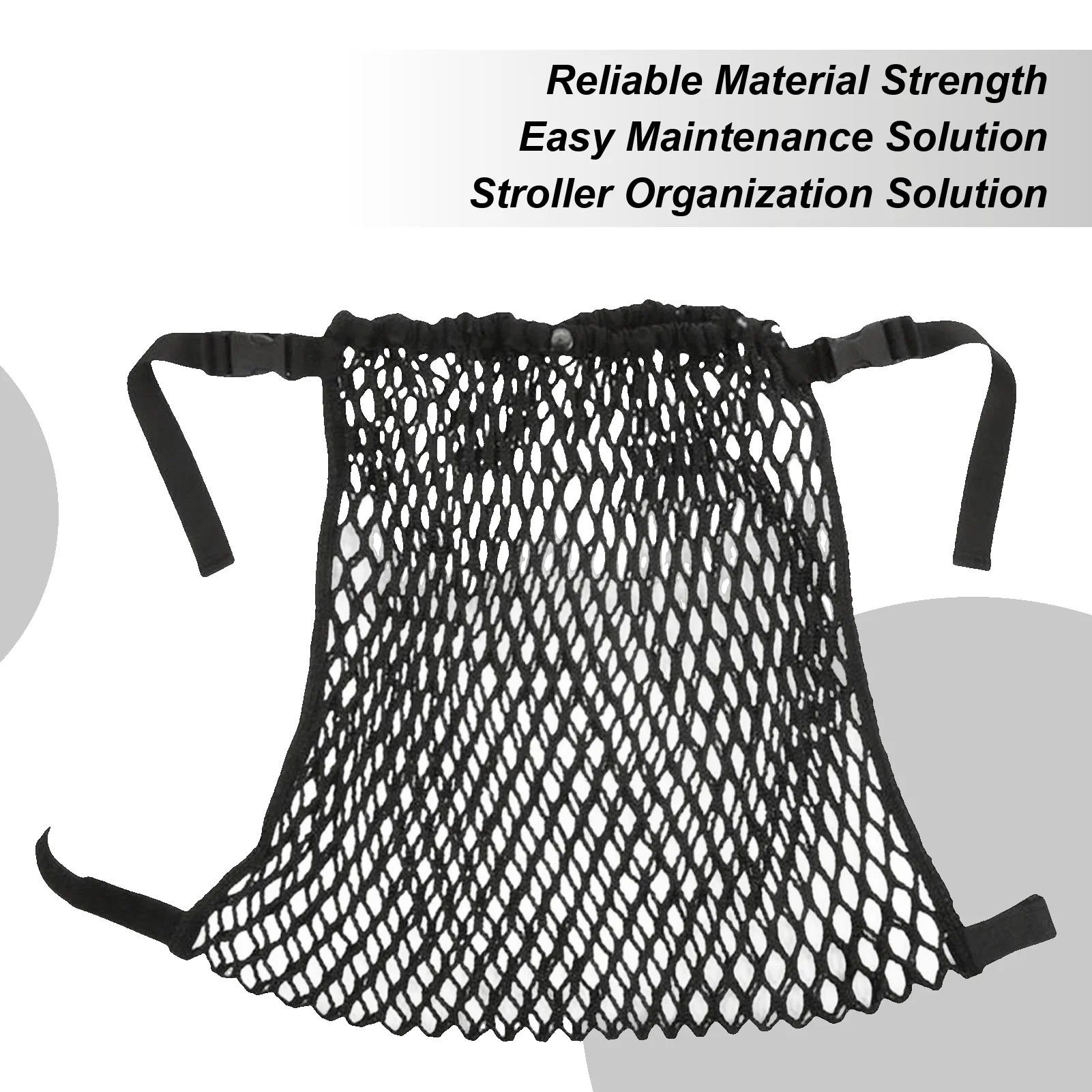 

Stroller Bag Organizer Stroller Mesh Cargo Net Storage Caddy Adjustable Pushchair Mesh Pocket Snack Container For Outdoor Walks