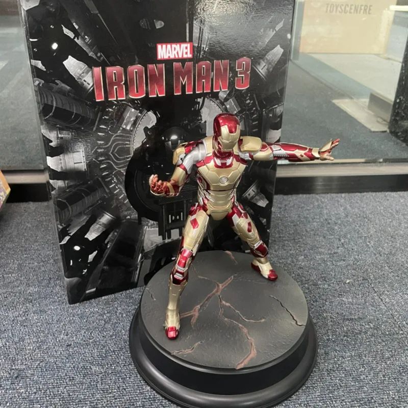 21cm Large Size Marvel Avengers Iron Man Mark Xlv Xlii Armor Figurine Model Functions Creative Decoration Kid Birthday Cool Gift