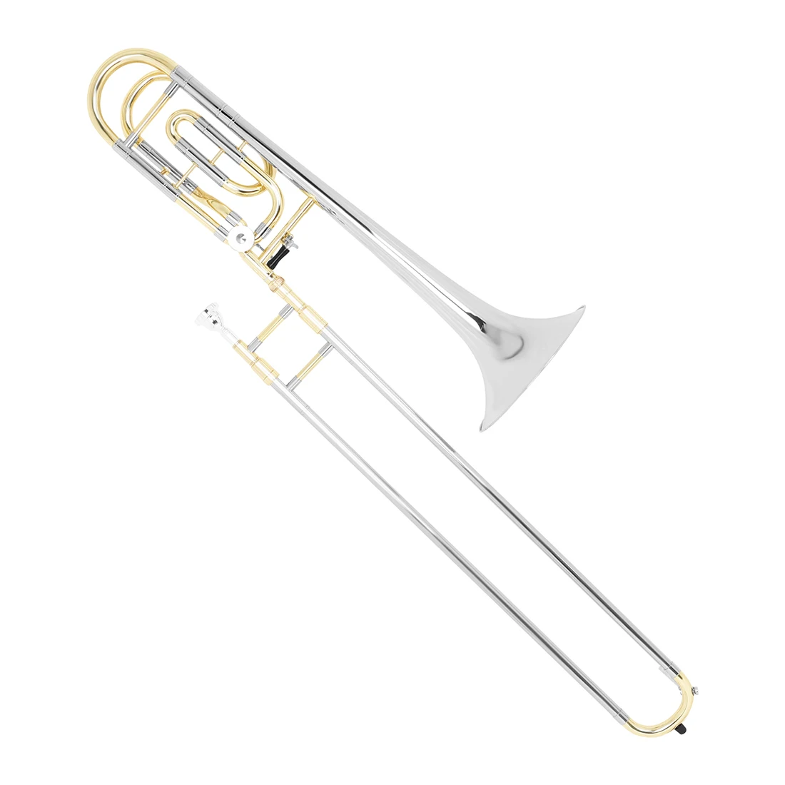 Silver Horn Tuning Slide Tone Profesional Brass Musical Instrument Gold Tube Bb/F Tenor Trombone