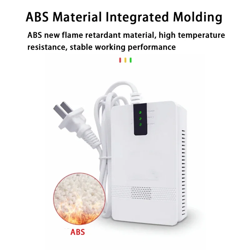 Sensor inteligente de fuga de Gas, Detector de Gas Natural Combustible, metano, propano, CH4, GLP, alarma con luz indicadora, enchufe de CA JKD - 812