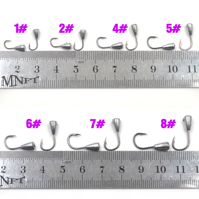 MNFT 20 ชิ้นคว่ํา Barbed ตะขอตกปลาหญ้าปลาคาร์พ Carassius auratus Jig Head Fishhook ปลาคาร์พตกปลาตะขอตะกั่ว 1-8 #