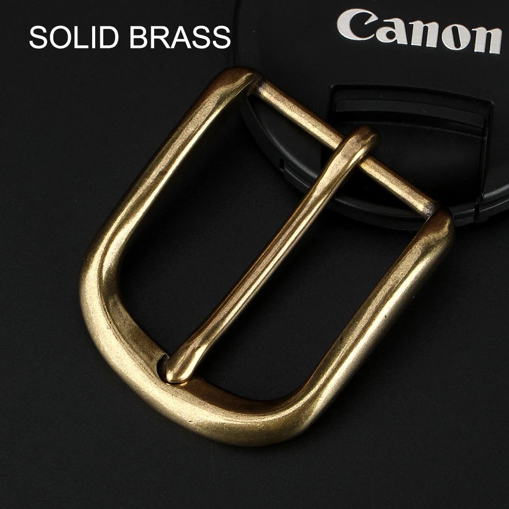 1pcs Solid Brass Belt Buckle Antique Bronze End Bar Heel bar Pin Buckle Heavy-duty For 37mm-39mm Belts Leather Craft Accessories