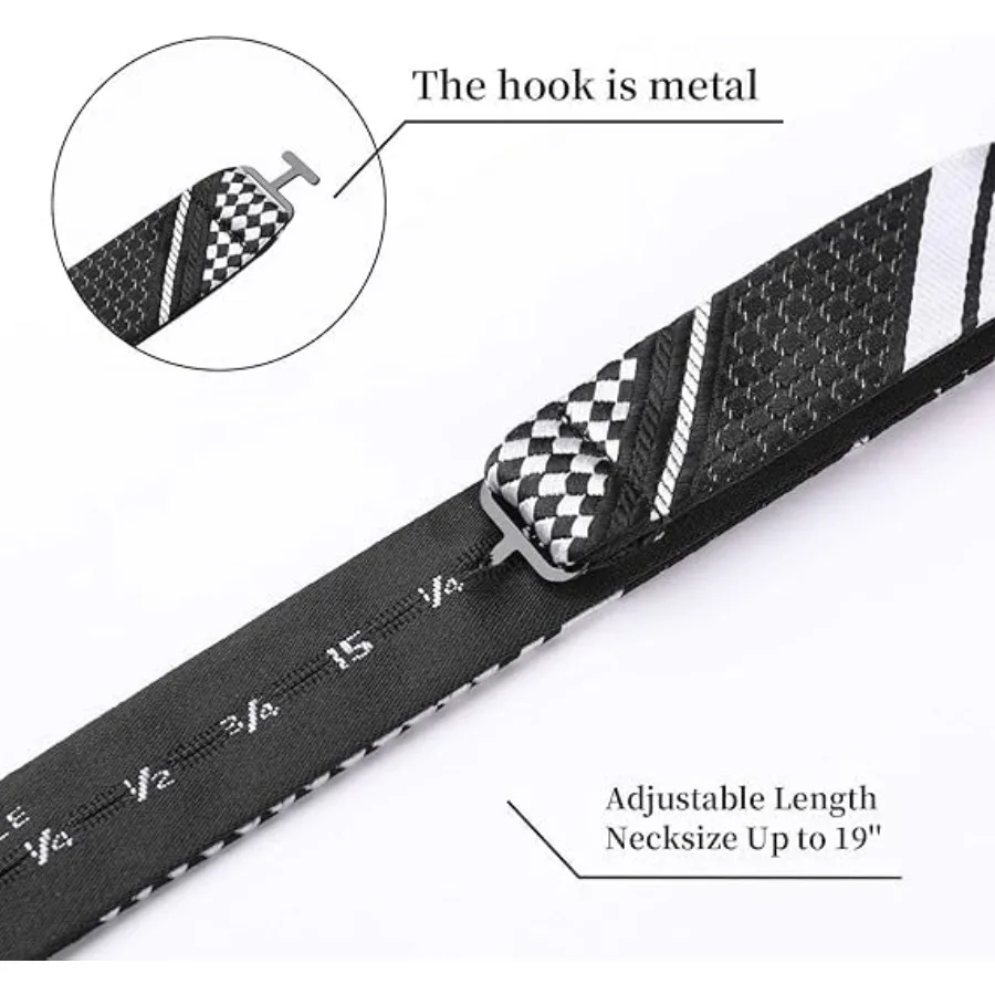 Pajaritas formales clásicas para hombre: pajaritas ajustables con lunares de Paisley en paquete de 3 y 6 ideal para esmoquin de boda y elegante