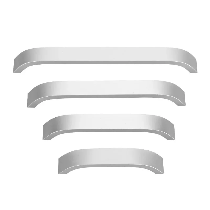 96 128 160 192mm Aluminum Modern Simple Dumb White Cabinet Shoe Cabinet Wardrobe Door Handle Black Drawer Kitchen Door Handle.