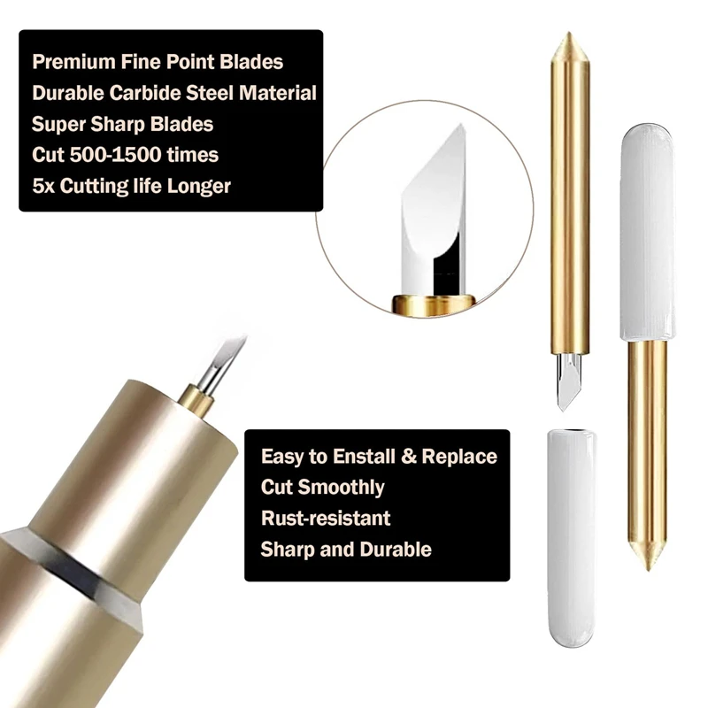 New 10PCS Replacement Deep Point Cutting Blades Cricut Maker/Maker 3 Cutting Machines Explore Air/Air 2/Explore Air 3 Cut Blade