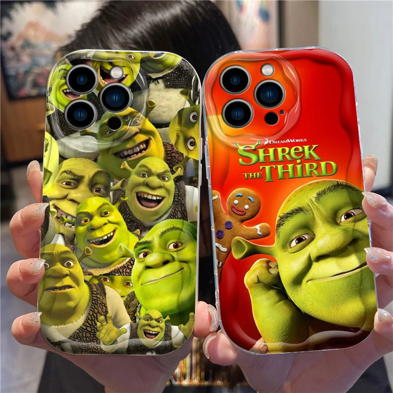 S-Shreks Movie Anime Cute For Apple iPhone 15 14 13 12 11 XS XR X Pro Max Plus Wave Oil Cover Phone Case