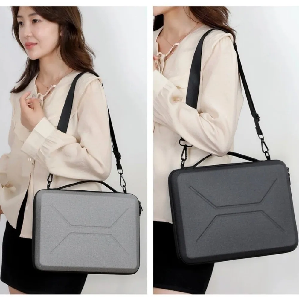 13/14/15/16inch Laptop Sleeve Hard Shell EVA Single-Shoulder Bag Shoulder Strap Detachable for Apple/Huawei/Lenovo