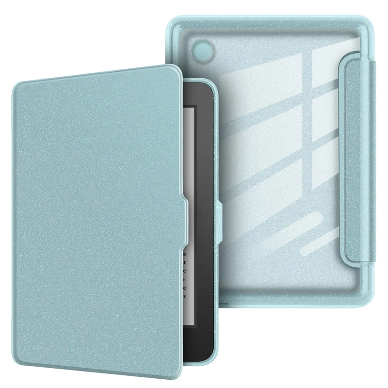 Gitterende Acryl Transparante Achterkant Case voor 2024 Kobo Clara Kleur BW 2E N365 N367 N506 6'' Case PU Leder Smart Sleep Cover - afbeelding 1