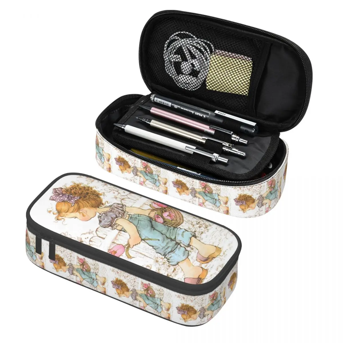 مخصص رائعتين S-Sarahs K-Kays مقلمة لصبي فتاة تخزين كبير زهرة فتاة القلم حقيبة صندوق الملحقات المدرسية