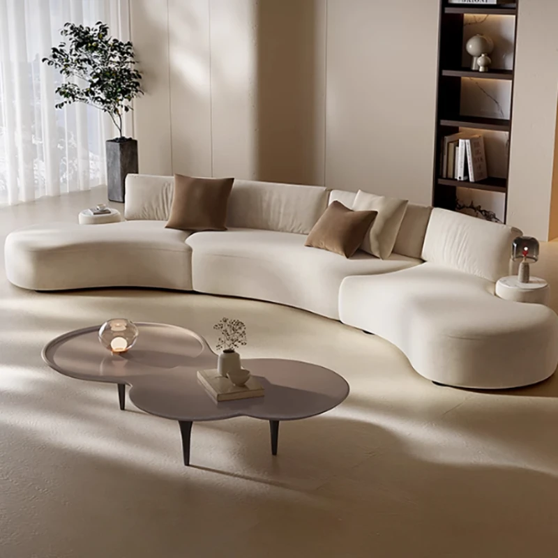 

Table Beige Living Room Sofa European Adults King Curved Lounge Double Couch Chaise Sectional Designer Canape Salon Furniture