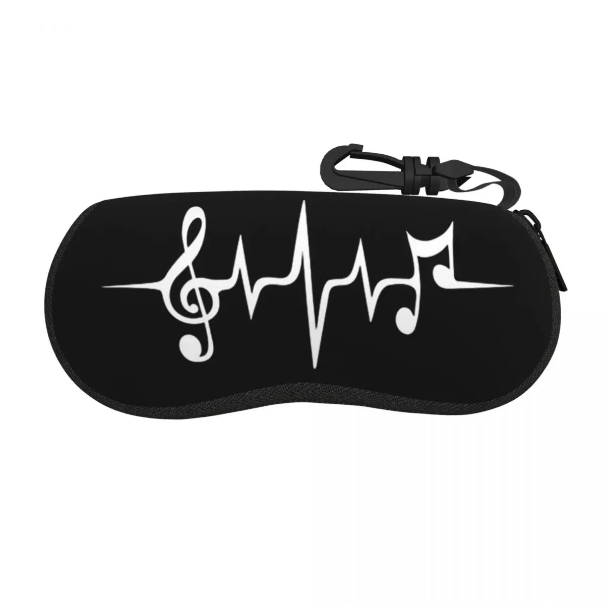 Music Pulse, Notes, Clef, Frequency, Wave, Sound, Dance Shell Glasses Case Protector Sunglasses Box Women Men Soft Eyeglass Bag