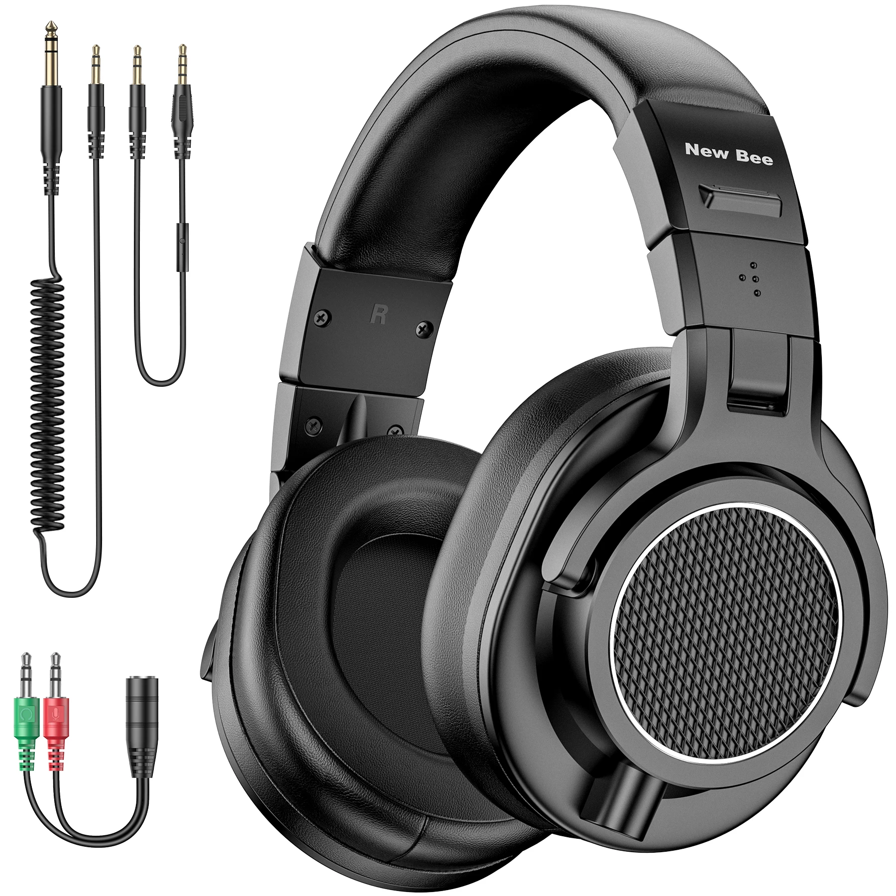 Новые проводные профессиональные наушники Bee Studio Pro 50, DJ с микрофоном, накладные наушники Hi-Res Studio Monitor, музыкальная гарнитура, наушники Новые проводные профессиональные наушники Bee Studio Pro 50, DJ с микрофоном, накладные наушники Hi-Res Studio Monitor, музыкальная гарнитура, наушники