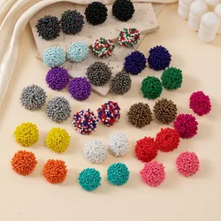 new in Bohemian Classic Ladies' jewellery cute stud Earrings women European American Rice Bead Weaving Handmade earings jewelry