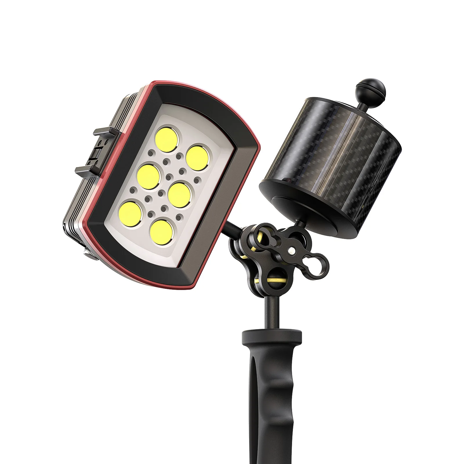 Seafrogs 80mm 5 polegada 247g flutuabilidade de fibra carbono braço aquático para câmera braço flutuante câmera de mergulho bandeja de mergulho subaquático