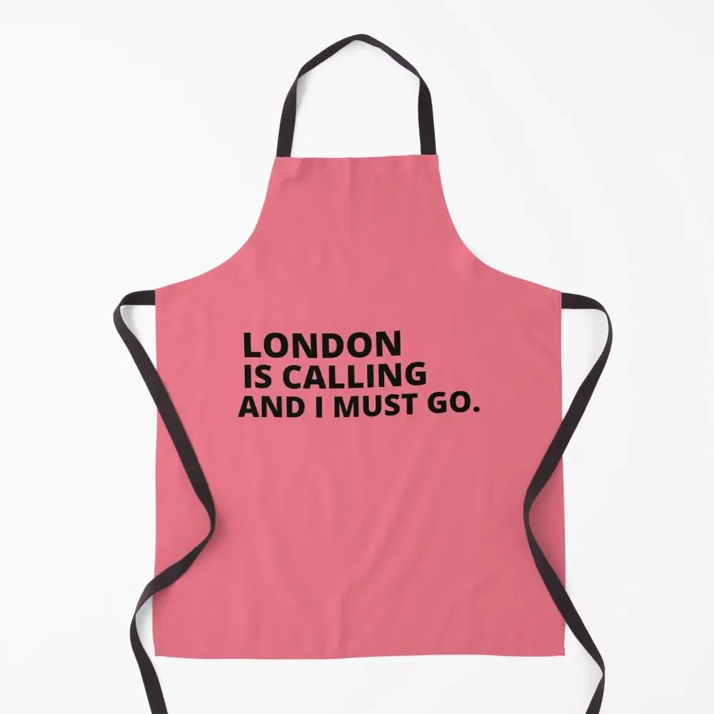 

London Is Calling I Must Go Apron Waiter Uniforms professional kitchen cook wear Kitchen Apron