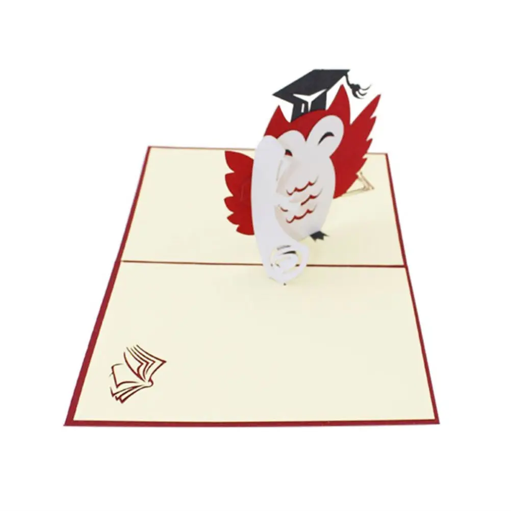 

Креативные 3D-открытки с докторской шапочкой для выпускного вечера, приглашения, подарки, письма с пожеланиями