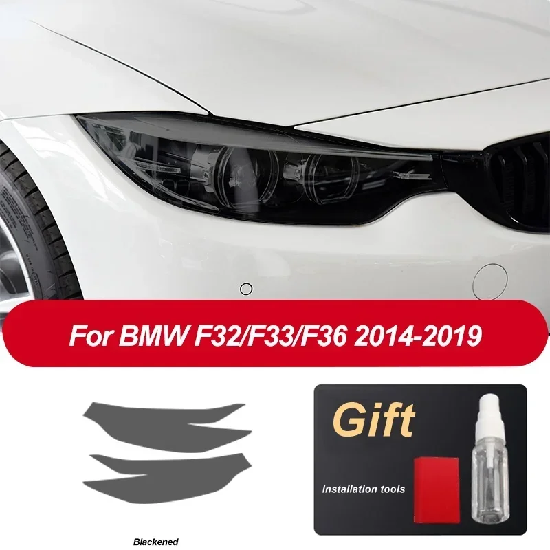 

Для BMW 4 серии F32 F33 F36 2 шт. защитная пленка для фар автомобиля, восстановление фар, прозрачная черная наклейка из ТПУ, аксессуары