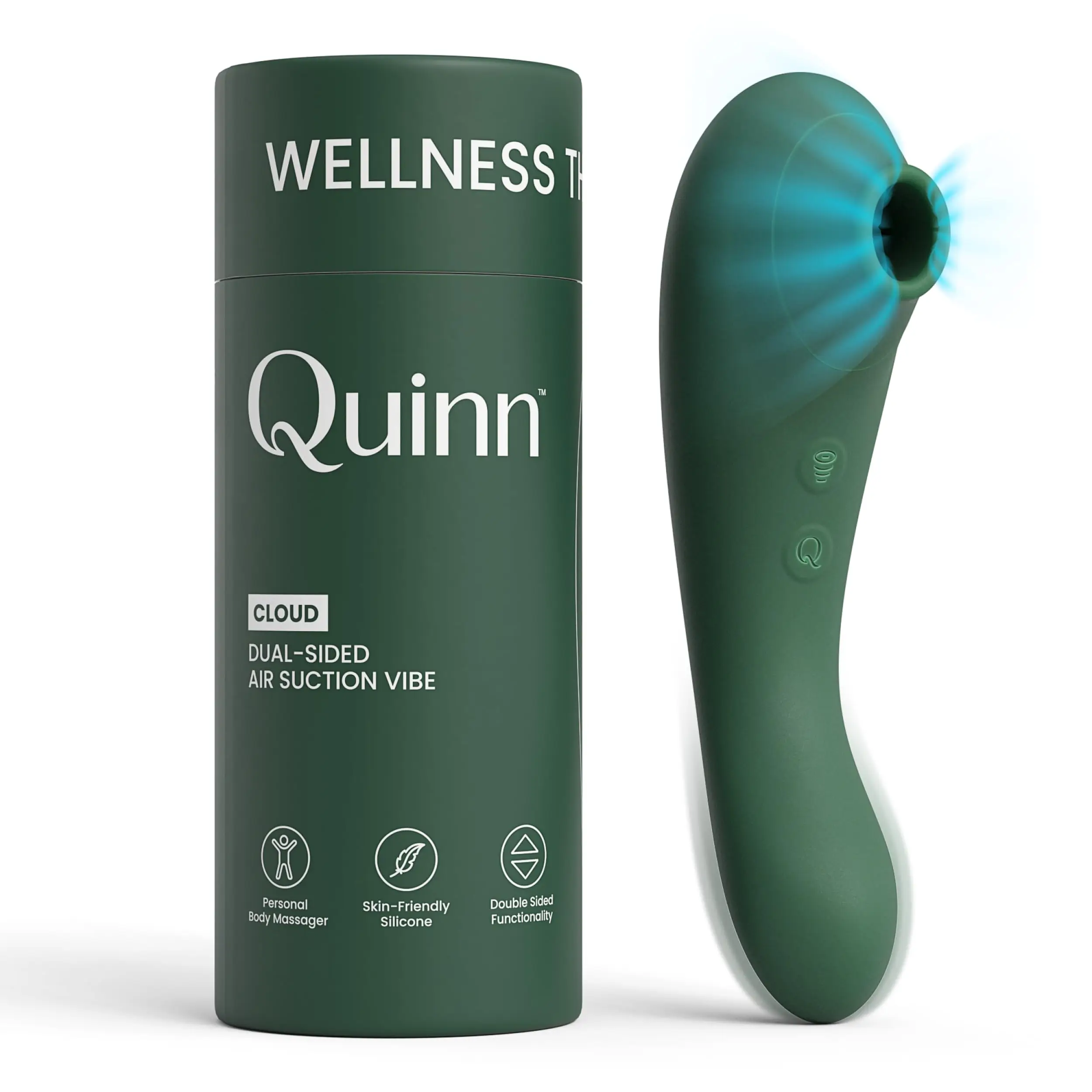 

Quinn Wellness Adult Sex Toy Cloud - Dual-Sided Suction Vibrator - 10 Clit Sucking Patterns & 7 Modes, 3 Speeds Tail - Clit