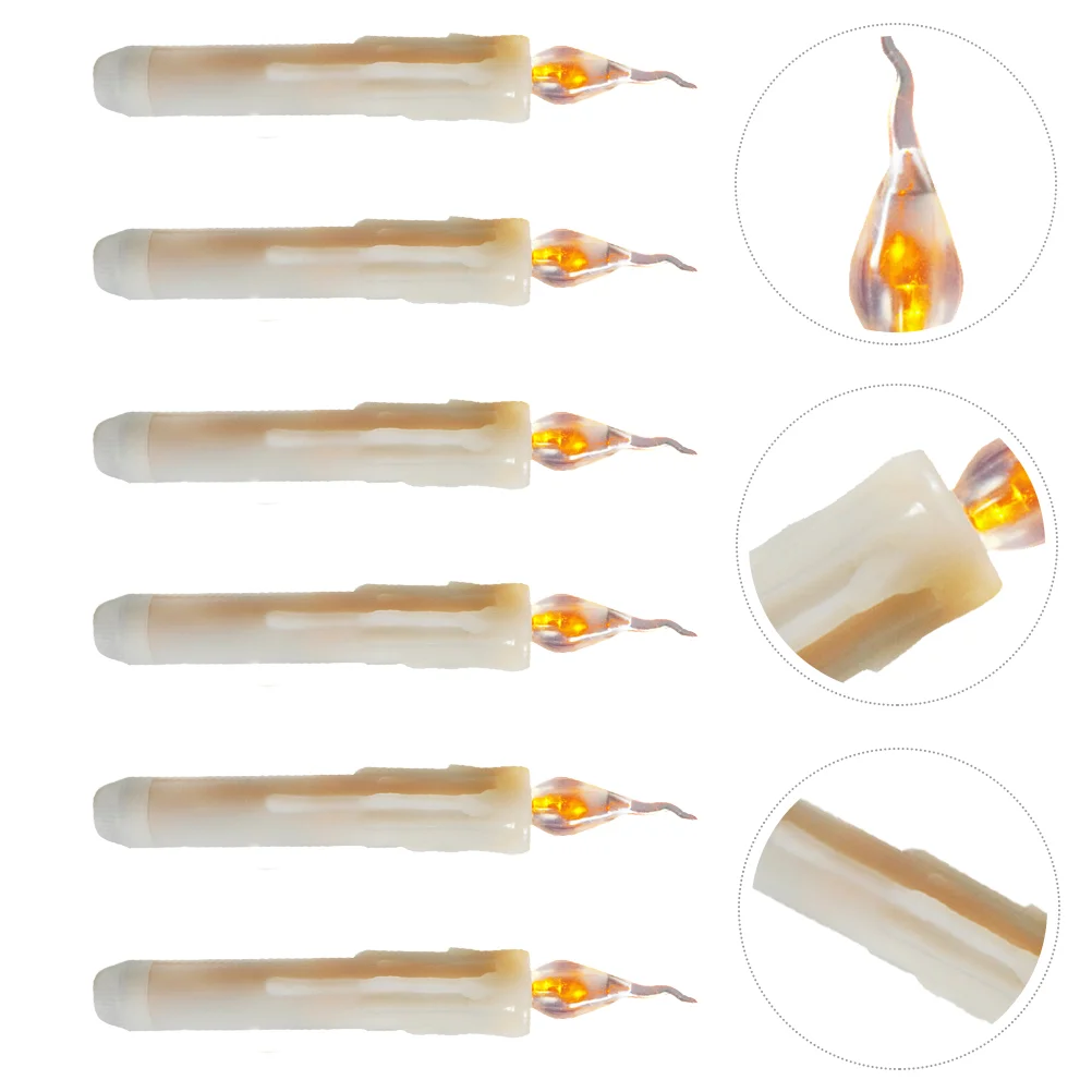 

6 Pcs Long Stick Lights Atmosphere Lamp Ornament Festival Electric Adornment Simulation Decor Party Layout Flameless