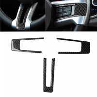 Carbon Fiber Steering Wheel Frame Trim Cover Sticker For Ford For Mustang 09-13 Car Steering Wheel Carbon Fiber Stickers Trim