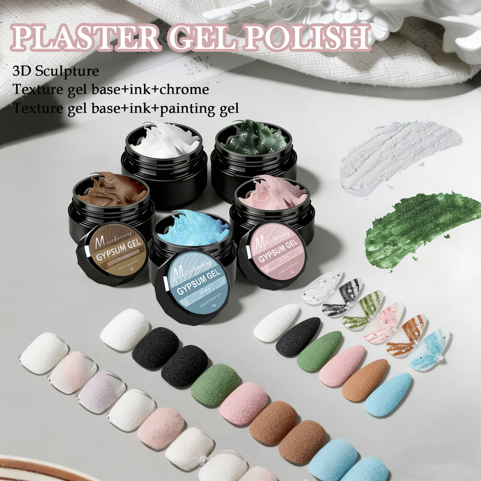 5g Solide Gips Malerei Nagel G – Nail Art Halal Bewertung und Preis