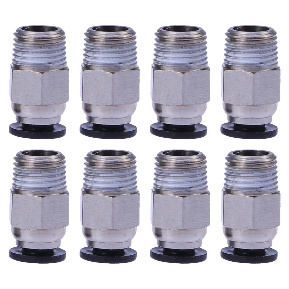 

8Pcs 3D Printer Tube Connector Premium Male Straight Pneumatic Ptfe Tubing Fitting Push Release Design
