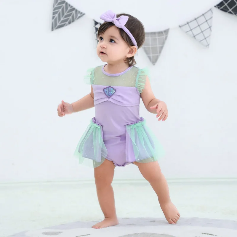 فستان بذلة حورية البحر للأطفال ، زي ذيل حورية البحر للأطفال الصغار ، فستان تنكري للحفلات ، ملابس زاحفة للفتيات ، أكمام قصيرة