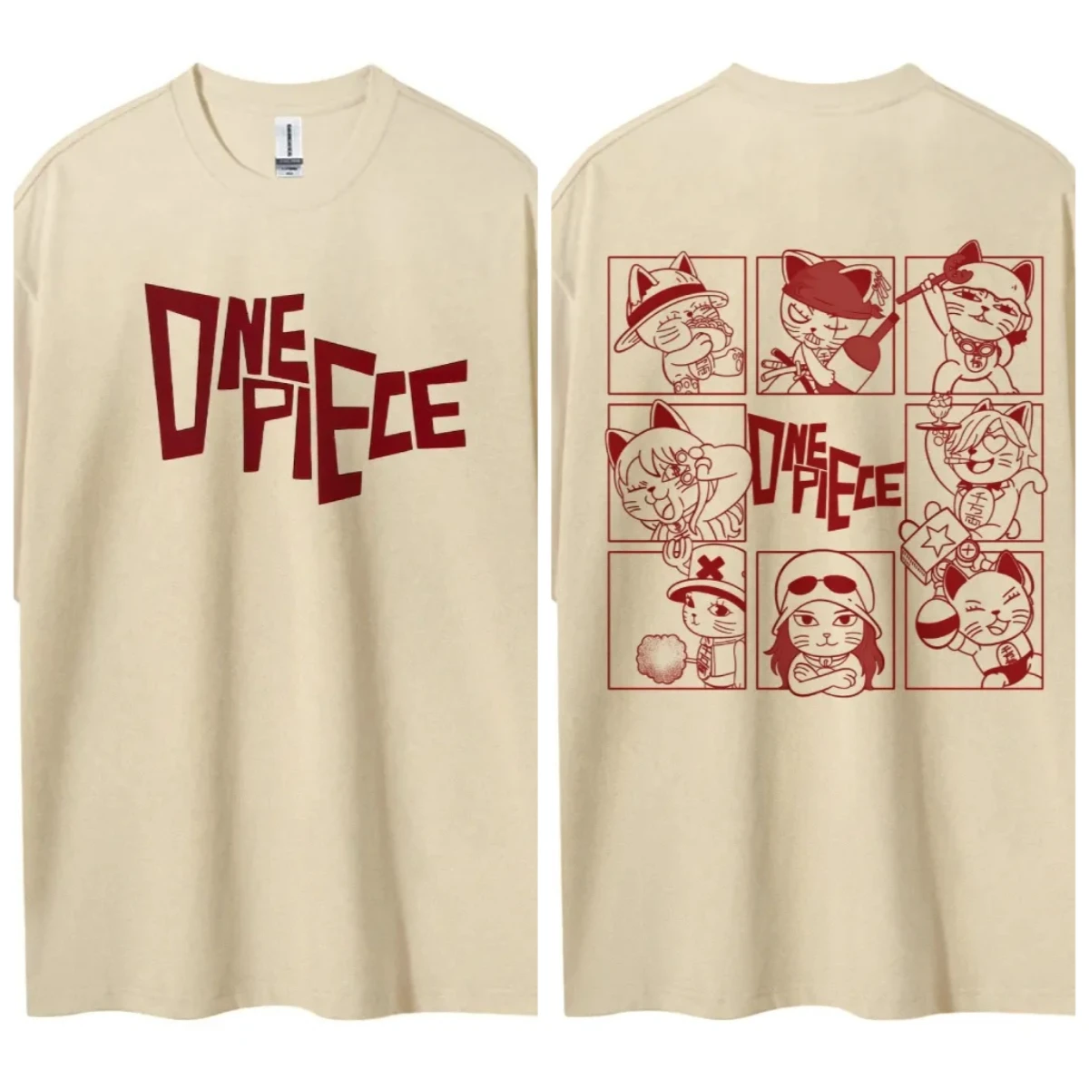 

ONE PIECE с короткими рукавами для мужчин и женщин в одном стиле, удобный повседневный популярный топ с короткими рукавами для пар