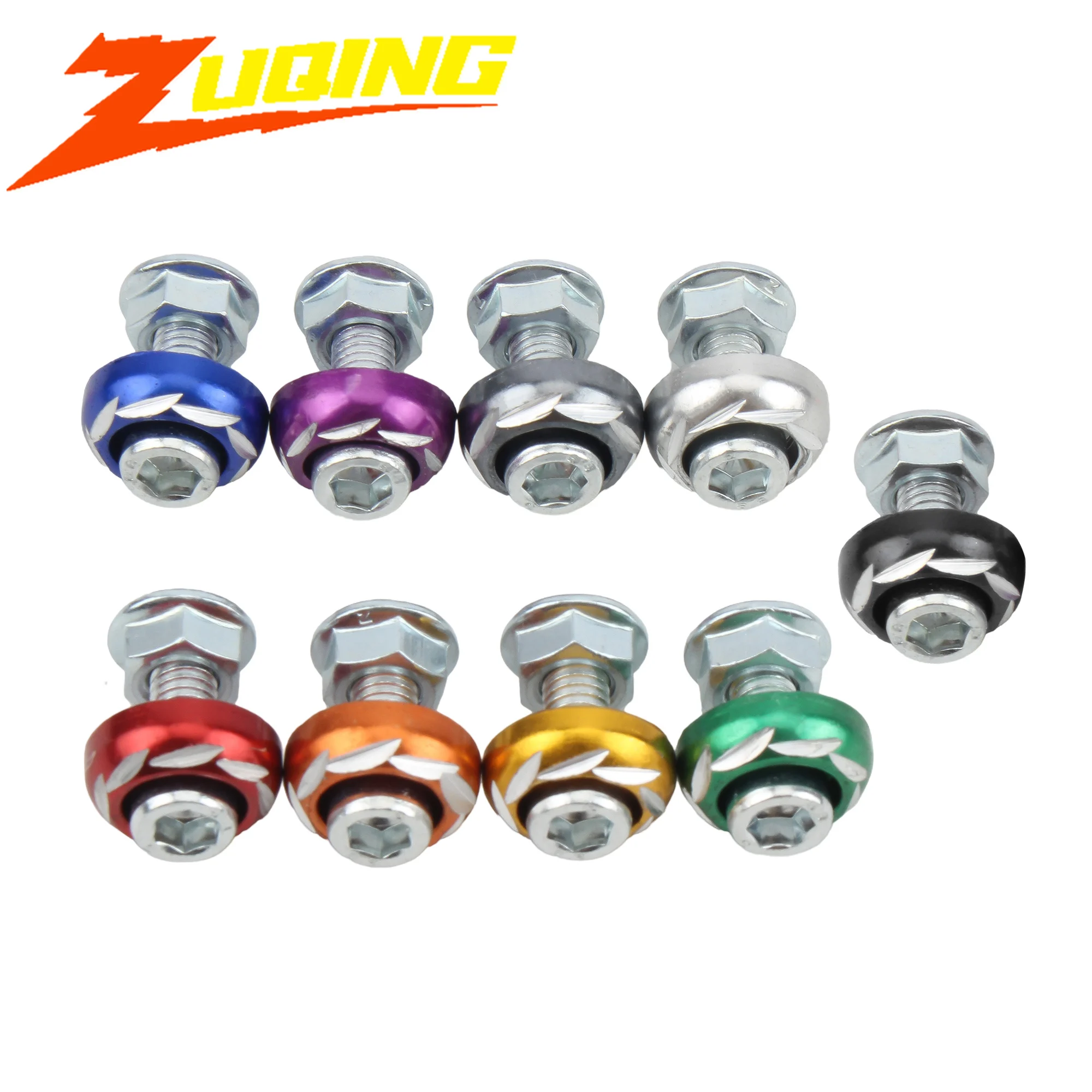 

Universal Motorcycle M6 Screw Nut License Plate Screw Portable Color Plate Cover Shell For Honda Yamaha Kawasaki BMW Accessories